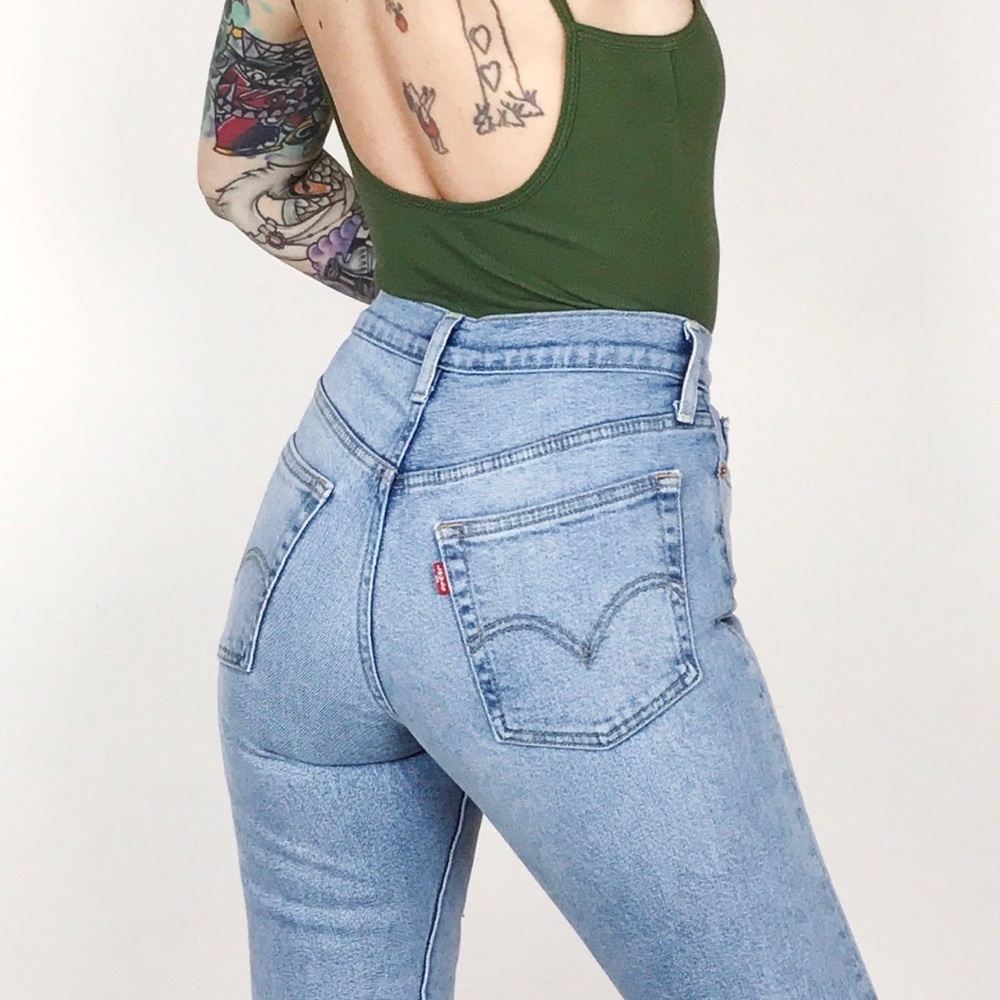 Levi's wedgie icon high rise jeans bauhaus blues